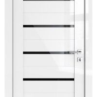 Дверь межкомнатная Ц-ДО-Т4 Белый глянец/Черное