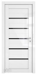 Дверь межкомнатная Ц-ДО-Т4 Белый глянец/Черное