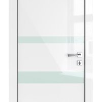 Дверь межкомнатная DO-512 Белый глянец/стекло Белое