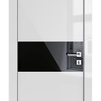 ШИ дверь DO-601 Серый глянец/стекло Черное