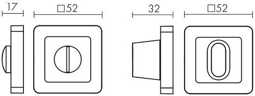 Ручка Fuaro (Фуаро) поворотная BK6.K.XM52 (BK6 XM) GR/CP-23 графит/хром
