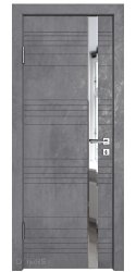 Дверь межкомнатная DO-514 Бетон темный/Зеркало