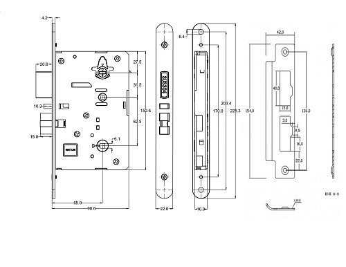 Электронный гостиничный замок HSU-9936-S