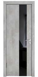 ШИ дверь DO-604 Бетон светлый/стекло Черное