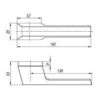 Ручка Punto (Пунто) раздельная K.QSL52.TITAN BL-24 черный
