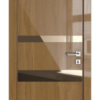 Дверь межкомнатная DO-512 Анегри темный/зеркало Бронза