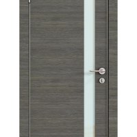 Дверь межкомнатная DO-507 Ольха темная/стекло Белое