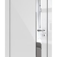 Дверь межкомнатная DO-519/6 Серый глянец/Зеркало фацет