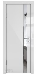 Дверь межкомнатная DO-519/6 Серый глянец/Зеркало фацет