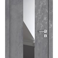 Дверь межкомнатная DO-510 Бетон темный/Зеркало