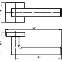 Ручка Armadillo (Армадилло) раздельная K.USQ52.SCREEN (SCREEN USQ8) BB/SBB-17 кор.бронза/мат.кор.бронза
