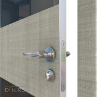 Дверь межкомнатная DO-508 Серый дуб/стекло Черное