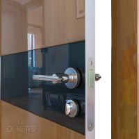 Дверь межкомнатная DO-509 Анегри темный/стекло Черное