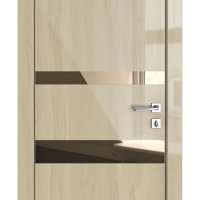 Дверь межкомнатная DO-512 Анегри светлый/зеркало Бронза