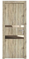 ШИ дверь DO-612 Рустик натуральный/зеркало Бронза