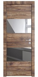 Дверь межкомнатная DO-508 Лофт темный/Зеркало
