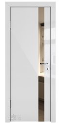 Дверь межкомнатная DO-507 Серый глянец/зеркало Бронза