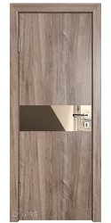 ШИ дверь DO-609 Орех седой светлый/зеркало Бронза