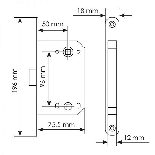 Защелка магнитная сантехническая M1895 PG