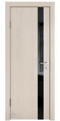 ШИ дверь DO-607 Ясень капучино/стекло Черное