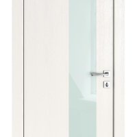 Дверь межкомнатная DO-504 Белый ясень/стекло Белое