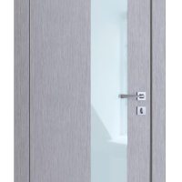 ШИ дверь DO-604 Металлик/стекло Белое