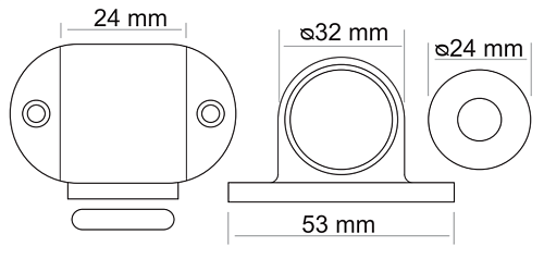 Дверной ограничитель магнитный MDS-1 PC