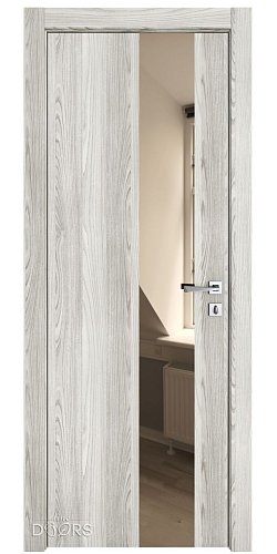 Дверь межкомнатная DO-504 Айс/зеркало Бронза