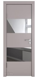 Дверь межкомнатная DO-508 Серый бархат/Зеркало