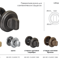 Завертка сантехническая MH-WC-CLASSIC PC