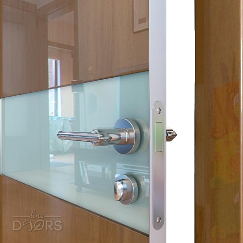 Дверь межкомнатная DO-509 Анегри темный/стекло Белое