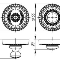 Ручка Armadillo (Армадилло) поворотная BK6.R.CL55 (BK6/CL) AS-9 античное серебро