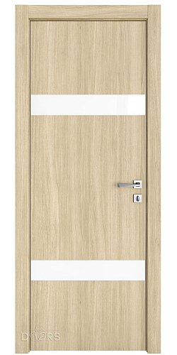ШИ дверь DO-602 Дуб светлый/стекло Белое
