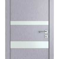 Дверь межкомнатная DO-512 Металлик/Снег