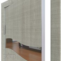 Дверь межкомнатная DO-503 Серый дуб/зеркало Бронза