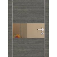ШИ дверь DO-601 Ольха темная/зеркало Бронза