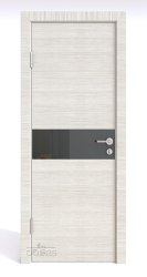 ШИ дверь DO-609 Ива светлая/стекло Черное