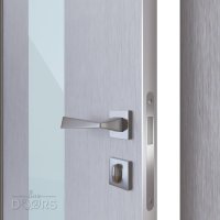 ШИ дверь DO-610 Металлик/стекло Белое