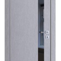 ШИ дверь DO-607 Металлик/стекло Черное