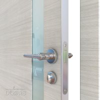 Дверь межкомнатная DO-507 Ива светлая/стекло Белое