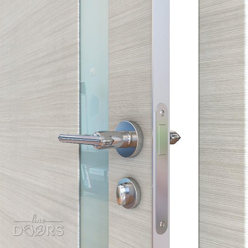 Дверь межкомнатная DO-507 Ива светлая/стекло Белое