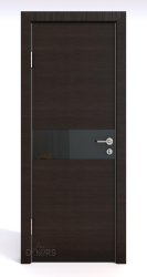 Дверь DO-509 Венге горизонтальный/стекло Черное