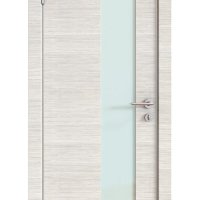 Дверь межкомнатная DO-504 Ива светлая/стекло Белое