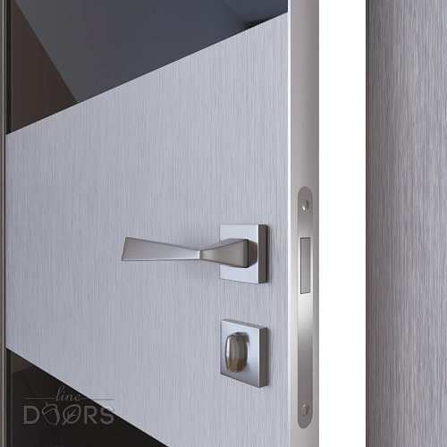 Дверь межкомнатная DO-508 Металлик/стекло Черное