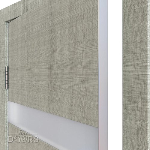 ШИ дверь DO-602 Серый дуб/Снег