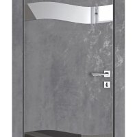 Дверь межкомнатная DO-503 Бетон темный/Зеркало