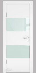 Дверь межкомнатная DO-508 Белый бархат/стекло Белое