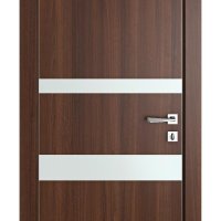 Дверь межкомнатная DO-512 Орех тисненый/Снег