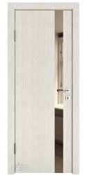 Дверь межкомнатная DO-507 Белая лиственница/зеркало Бронза