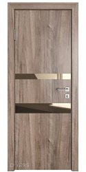 ШИ дверь DO-612 Орех седой светлый/зеркало Бронза